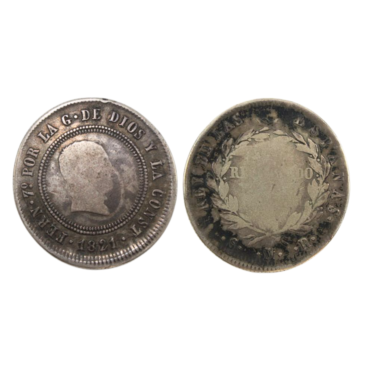 10 Reales Resello 1821 – España