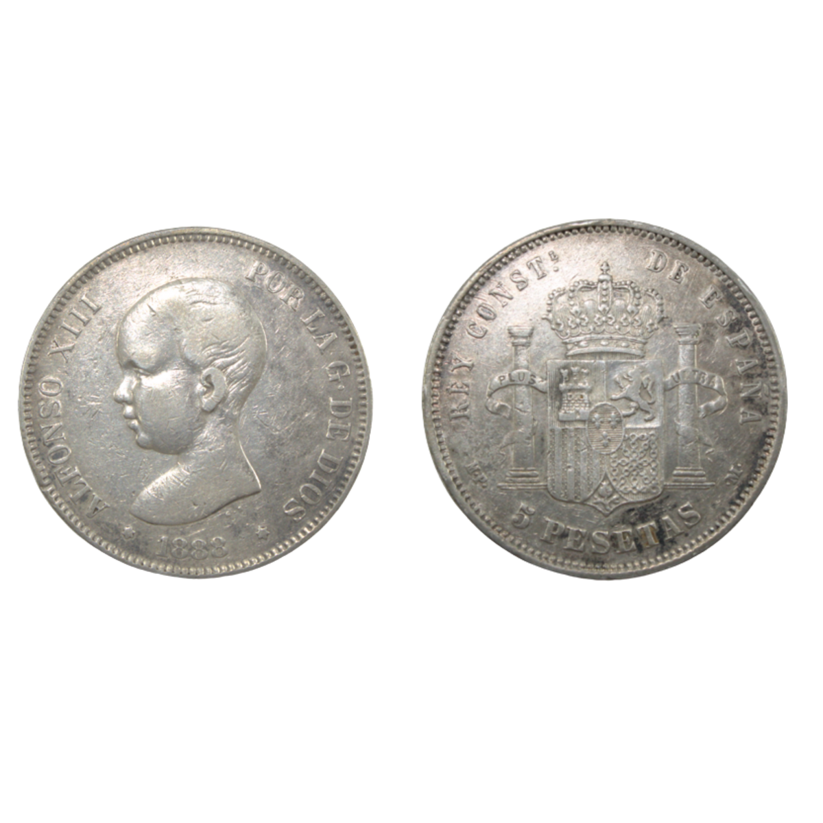 5 Pesetas Alfonso XIII 1893