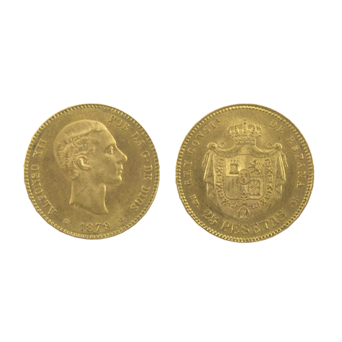 25 Pesetas de Alfonso XII - 1879