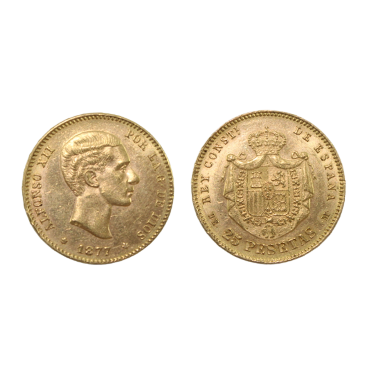 25 Pesetas de Alfonso XII - 1877