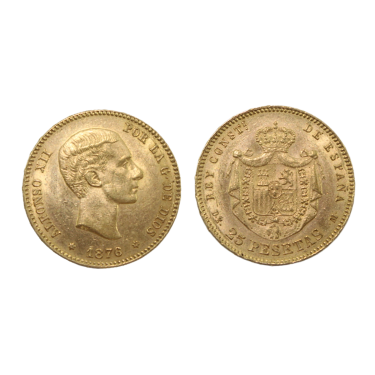 25 Pesetas de Alfonso XII - 1876