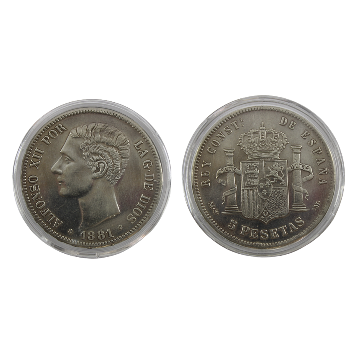 5 Pesetas Alfonso XII 1881 (*81)