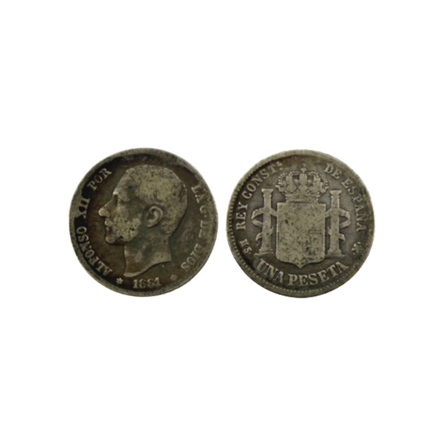 1 Peseta - Alfonso XII - 1881