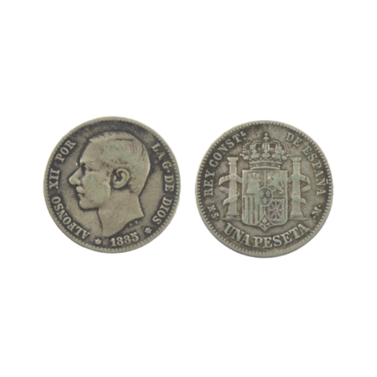 1 Peseta - Alfonso XII - 1885