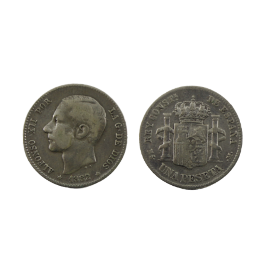 1 Peseta - Alfonso XII - 1882