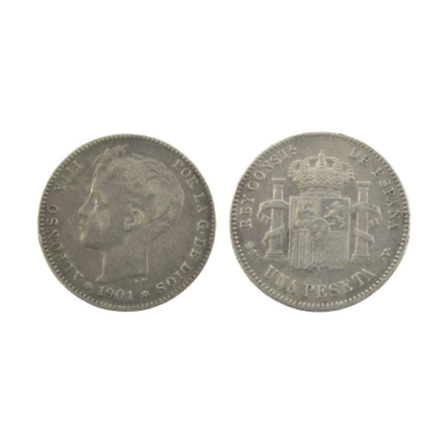 1 Peseta - Alfonso XIII - 1901 (*01)