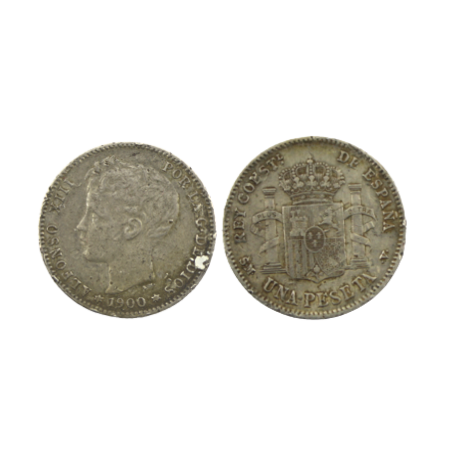 1 Peseta - Alfonso XIII - 1900