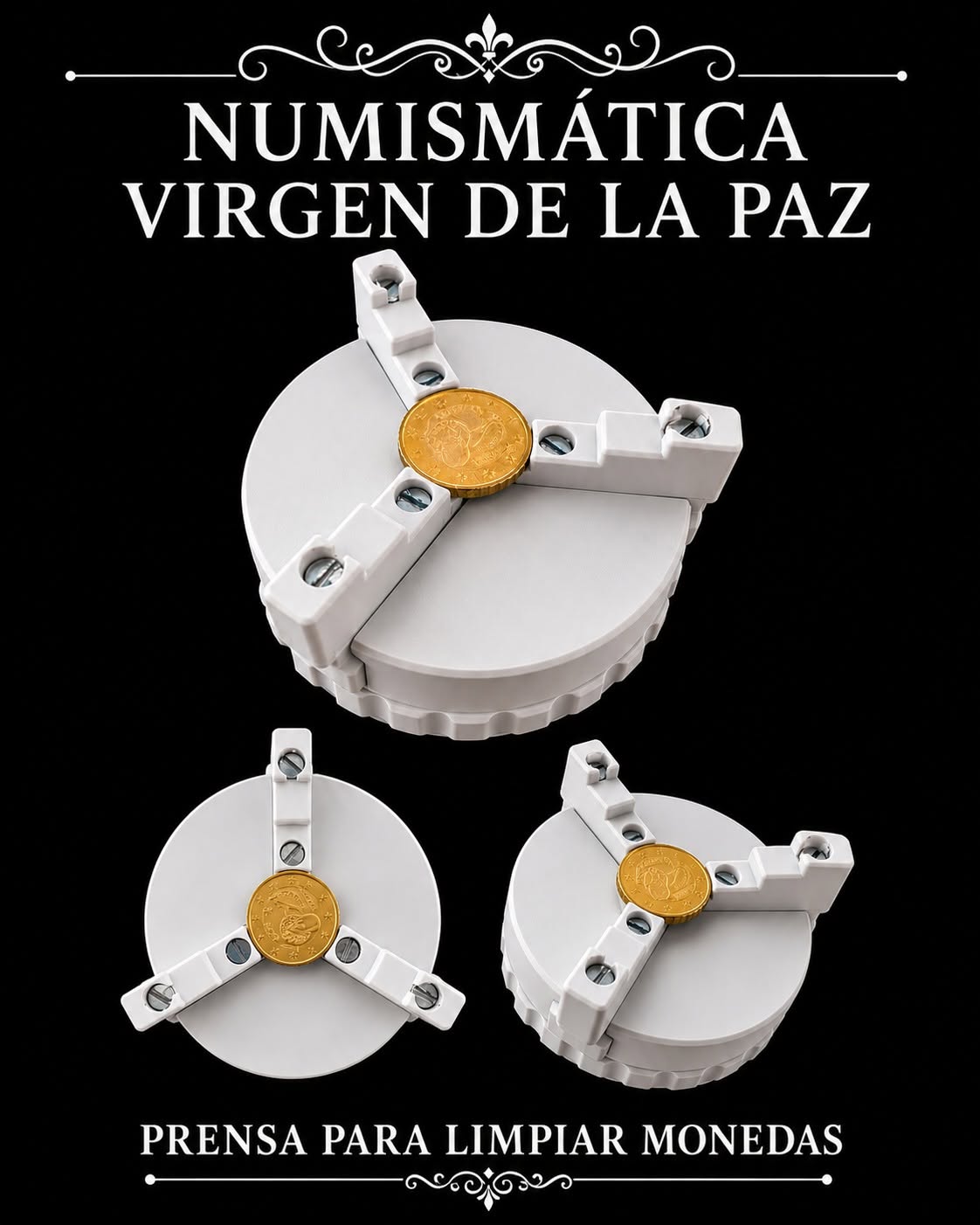 Prensa para limpiar monedas