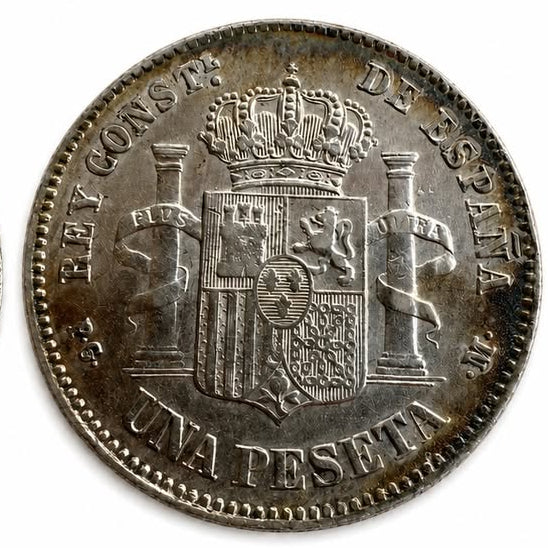 1 peseta de 1891, de Alfonso XIII