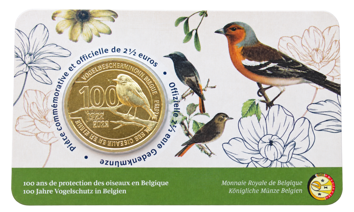 Belgica 2022 2,5€  100 AÑOS DE LA PROTECIÓN DE LAS AVES EN BELGICA