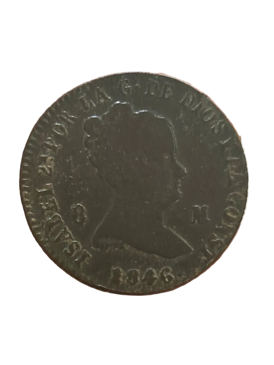 8 Maravedís-Isabel II- 1846