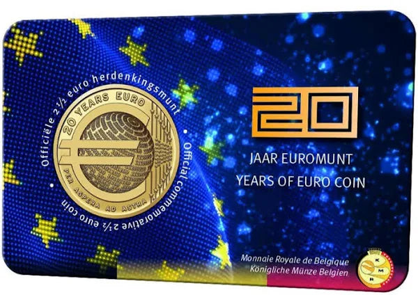 Bélgica 2022 2,5€ – 20 AÑOS DE EURO COMO MONEDA UNICA