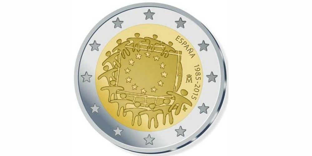 2€ España XXX Aniversario de la Bandera 2015