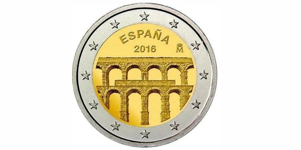 2€ España Acueducto de Segovia 2016