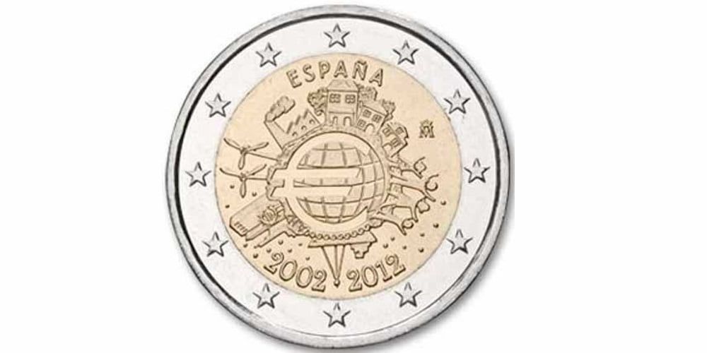 2€ España Aniversario del Euro 2012